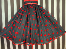 Load image into Gallery viewer, Black heart tulle skirt