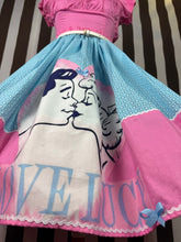 Load image into Gallery viewer, I love Lucy fan art blue and pink skirt