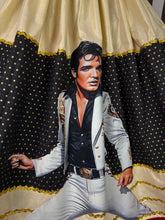 Load image into Gallery viewer, Elvis fan art gold star skirt
