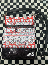 Load image into Gallery viewer, Hands and stripes inspired fan art crossbody bag