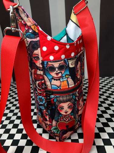 Cool babushka drink bottle crossbody bag