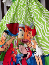 Load image into Gallery viewer, The Flintstones fan art green zebra print skirt