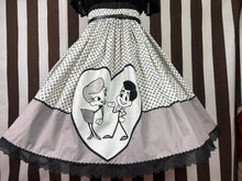 Load image into Gallery viewer, I love Lucy fan art black and white grey scale skirt