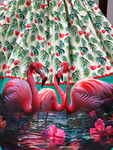 Load image into Gallery viewer, Fabulous flamingos lagoon heart skirt