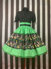 Load image into Gallery viewer, Tropical pinup and Elvis records skirt