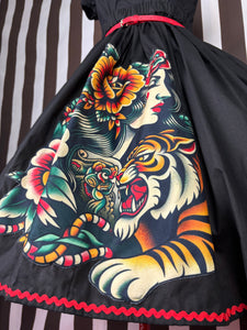 Tattoo art inspired skirt