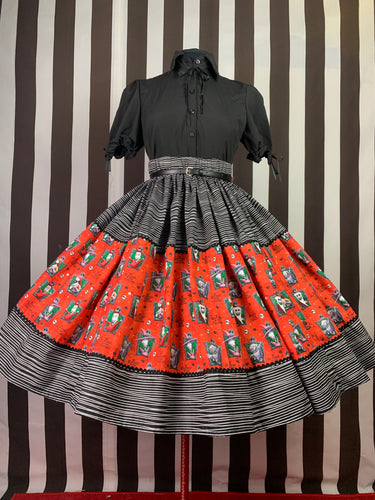 Nightmare before Christmas orange fan art skirt