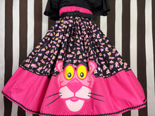 Load image into Gallery viewer, The Pink Panther fan art black and pink skirt