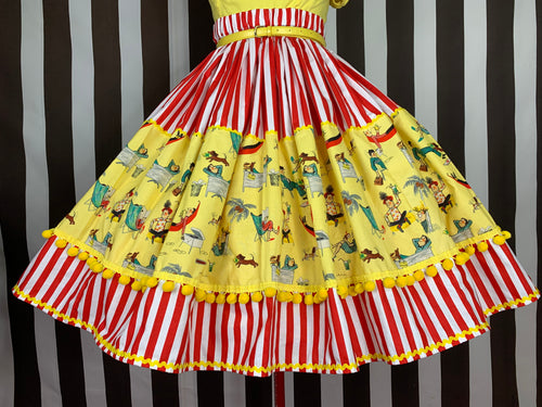 He’s in heaven print skirt