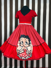 Load image into Gallery viewer, Betty Boop fan art polka dot skirt