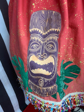 Load image into Gallery viewer, Red and gold ombré tiki skirt