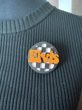 Load image into Gallery viewer, Elvis fan art check brooch