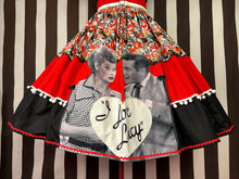 Load image into Gallery viewer, I love Lucy &amp; Desi fan art skirt