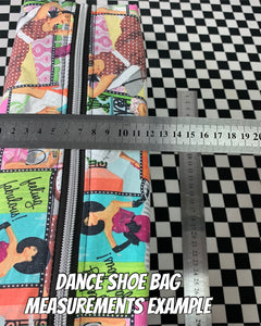 Rockabilly print dance shoe bag regular