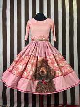 Load image into Gallery viewer, Salmon pink brown poodle skirt