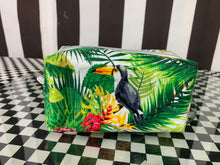 Load image into Gallery viewer, Tropical toucan boxy pouch
