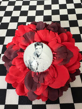Load image into Gallery viewer, Elvis inspired cabochon hair/brooch flower