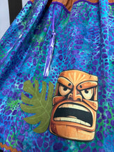 Load image into Gallery viewer, Tiki terrific purple blues and greens inspired skirt