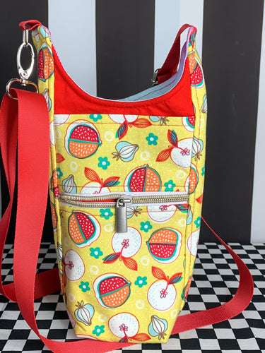 Fruit drink bottle crossbody bag