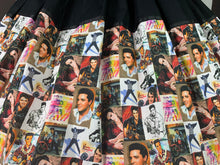 Load image into Gallery viewer, Elvis fan art black skirt