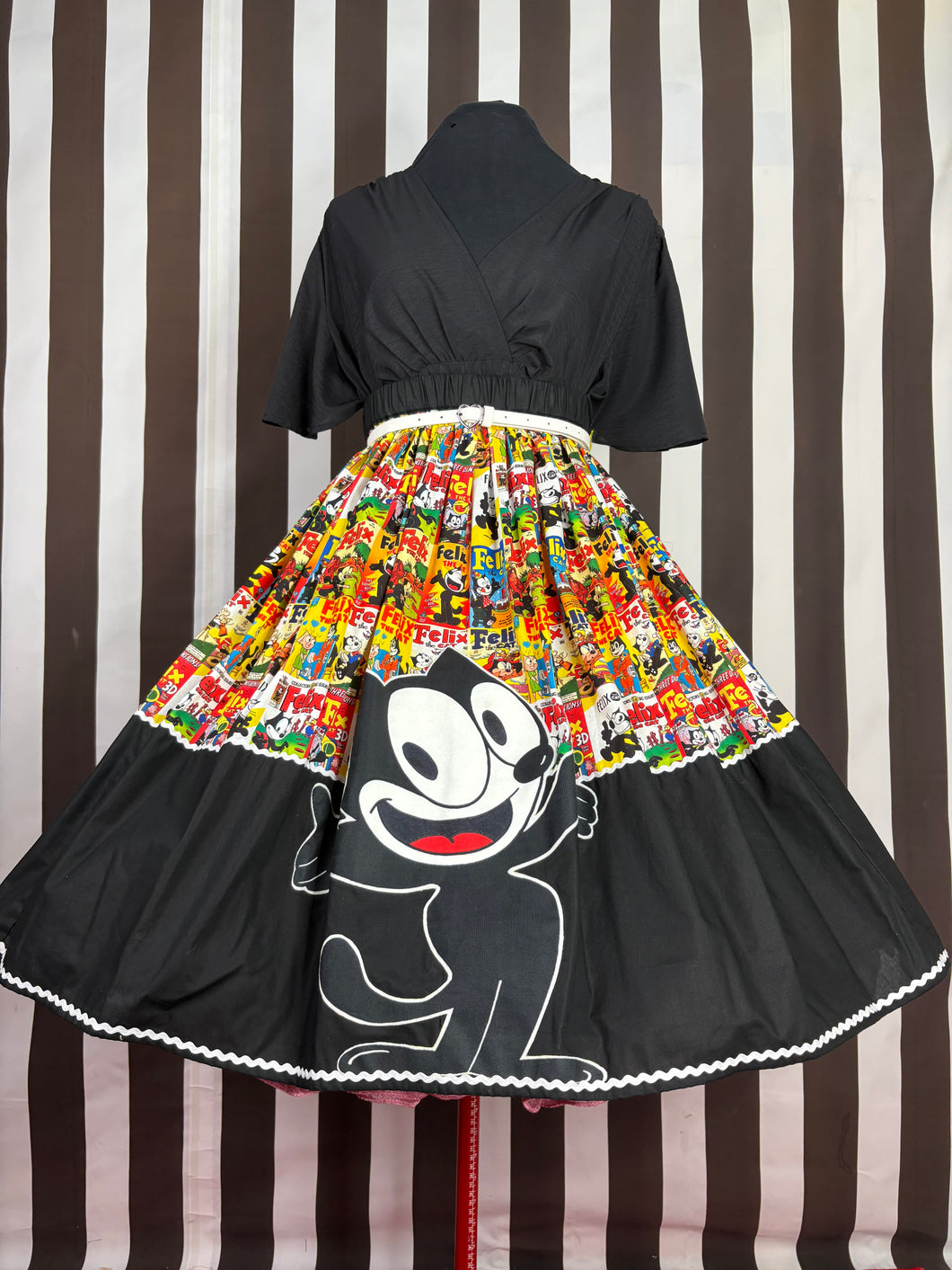 Felix the cat inspired fan art cartoon skirt