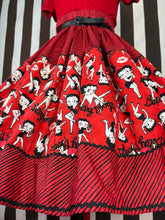 Load image into Gallery viewer, Betty Boop inspired red and black skirt