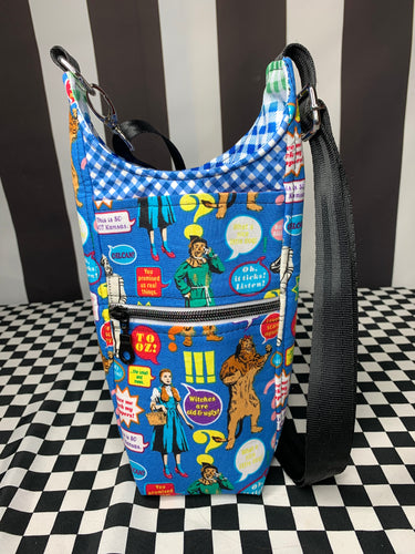 Wizard of oz fan art cartoon drink bottle crossbody bag