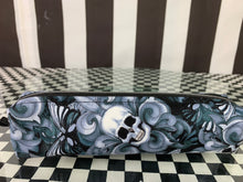 Load image into Gallery viewer, Grey scale skulls boxy pencil case