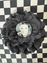 Load image into Gallery viewer, Elvis inspired cabochon hair/brooch flower