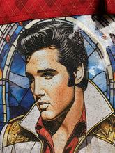 Load image into Gallery viewer, Elvis stained glass red fan art frame it crossbody bag