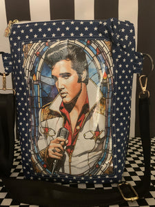 Elvis stained glass fan art frame it crossbody bag