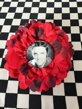 Load image into Gallery viewer, Elvis inspired cabochon hair/brooch flower