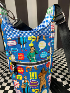 Wizard of oz fan art cartoon drink bottle crossbody bag