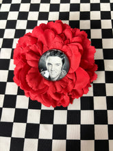 Load image into Gallery viewer, Elvis inspired cabochon hair/brooch flower