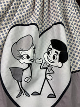 Load image into Gallery viewer, I love Lucy fan art black and white grey scale skirt