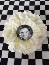 Load image into Gallery viewer, Elvis inspired cabochon hair/brooch flower