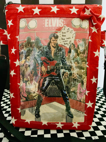 Elvis comic fan art frame it crossbody bag
