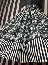 Load image into Gallery viewer, Elvis fan art black and white skirt