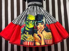 Load image into Gallery viewer, Frankie and his gal inspired fan art skirt