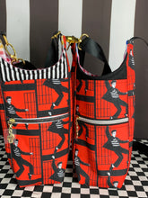 Load image into Gallery viewer, Red jailhouse rock drink bottle crossbody bag