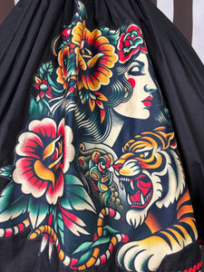 Tattoo art inspired skirt