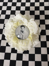 Load image into Gallery viewer, Elvis inspired cabochon hair/brooch flower