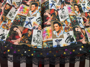 Elvis fan art black skirt