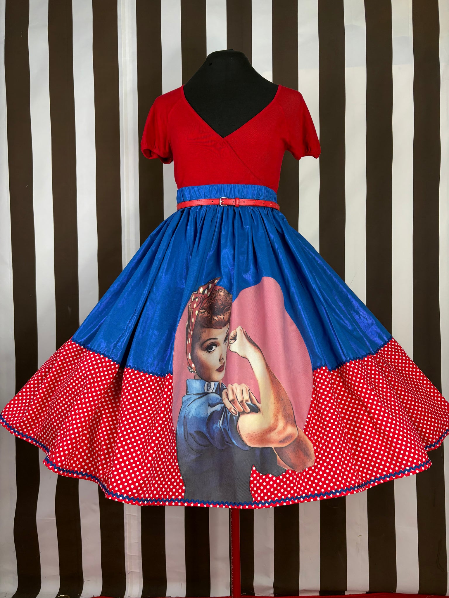 i love lucy red polka dot dress 50s Lucy Dress