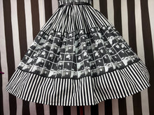 Load image into Gallery viewer, Elvis fan art black and white skirt