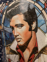 Load image into Gallery viewer, Elvis stained glass fan art frame it crossbody bag