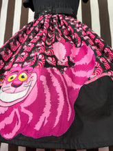 Load image into Gallery viewer, Cheshire Cat inspired fan art skirt