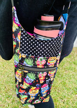 Load image into Gallery viewer, Cars and polka dots drink bottle crossbody bag