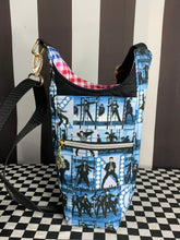 Load image into Gallery viewer, Jailhouse rock blue drink bottle crossbody bag