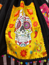 Load image into Gallery viewer, Day of the dead Sugar skull fan art skirt